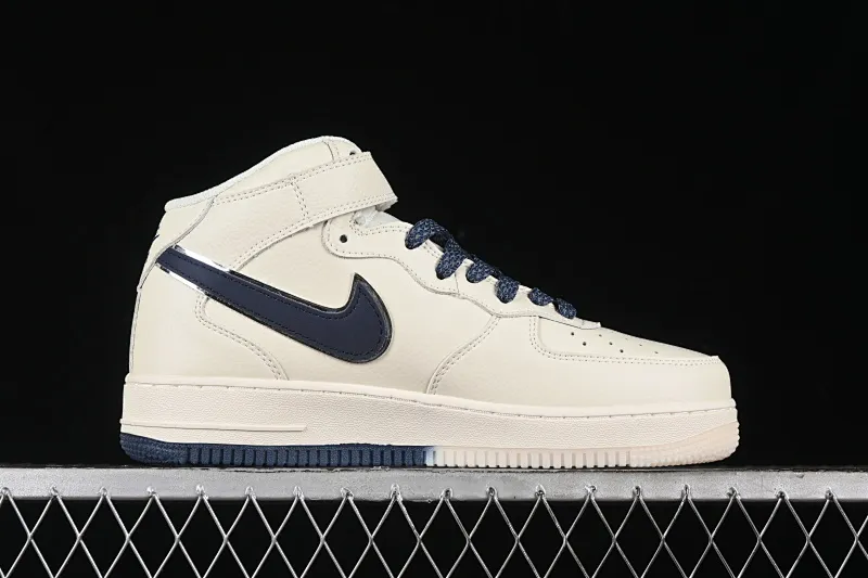 All categories Nk Air Force 1 Air Force series Nk Air Force 1 Mid Air Force mid-top Nk Air Force 1'07 Mid rice dark blue two-color bottom Air Force One starry mid-top casual sneakers XL0236-233